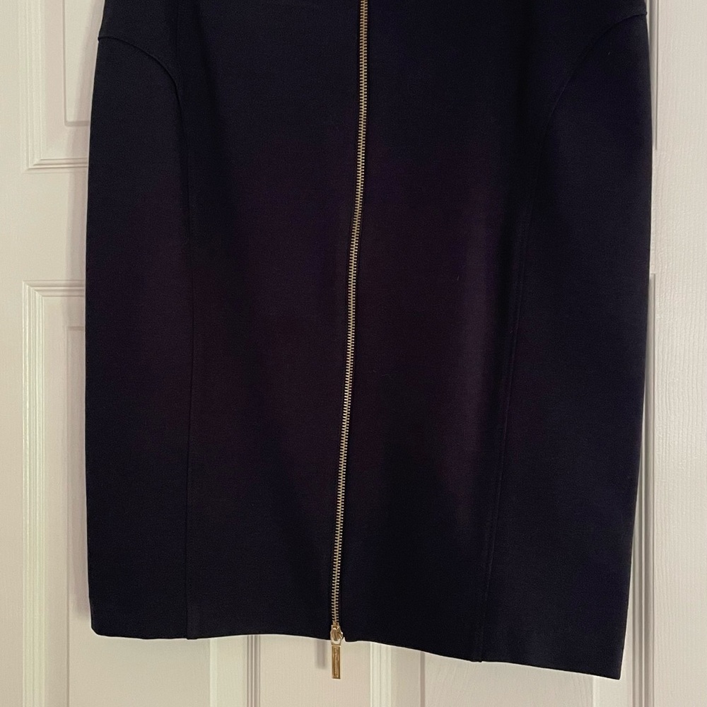 Michael Kors Black Pencil Skirt with Gold Zipper